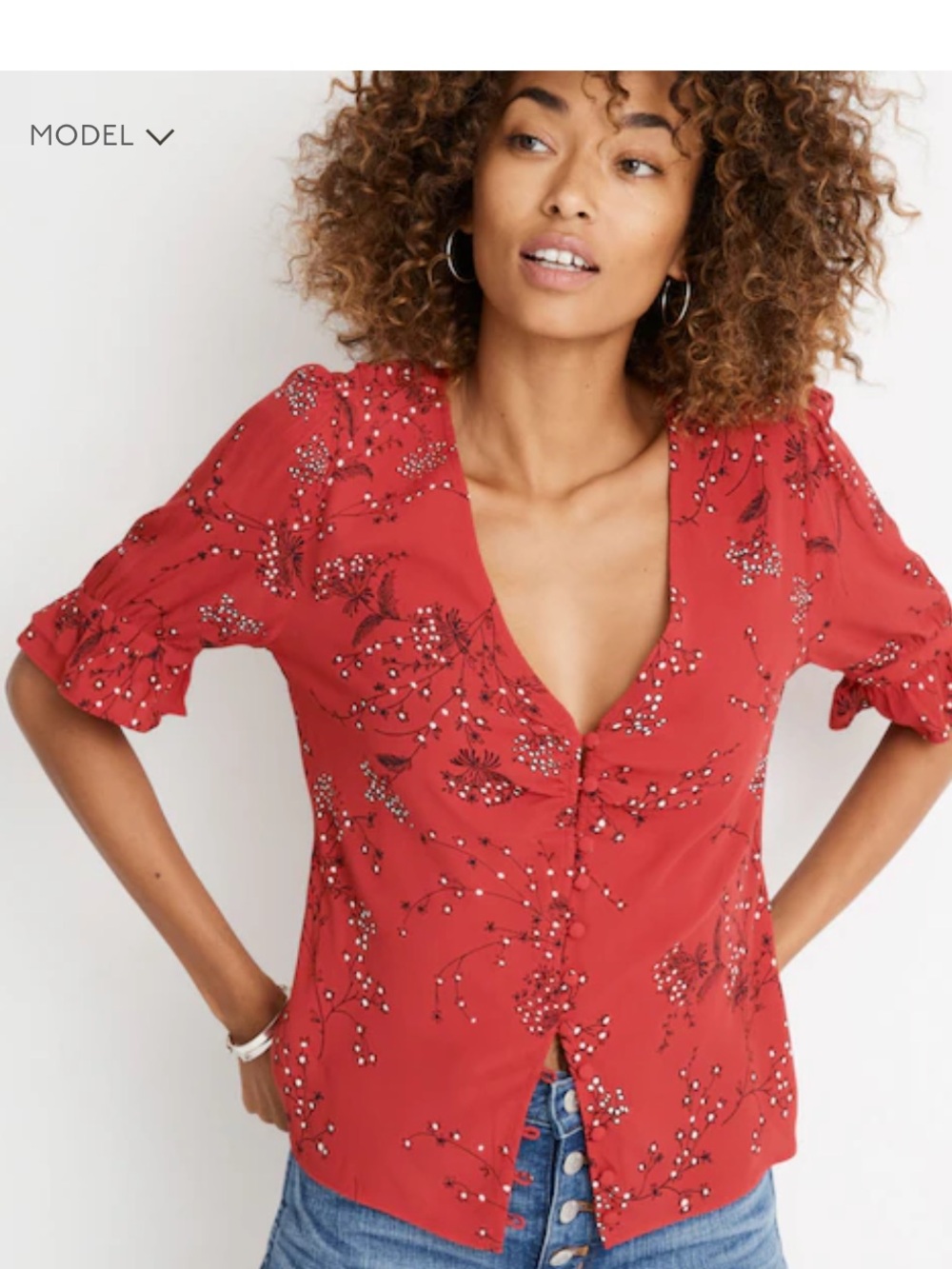 Madewell Daylight top windswept floral blouse